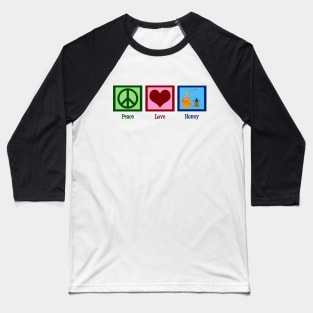 Peace Love Honey Baseball T-Shirt